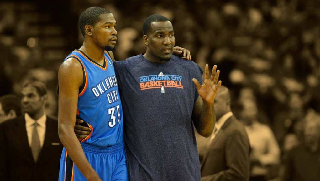 Kendrick Perkins afirma que venció a Kevin Durant 1 a 1: «Es una verdadera charla» Kendrick Perkins afirma que venció a Kevin Durant 1 a 1: «Es una verdadera charla»