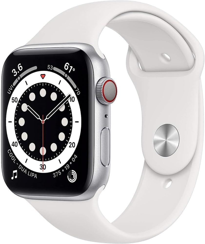 Apple Watch Series 6 (GPS + Cellular, 40mm) – Silver Aluminum Case with White Sport Band (Renewed) Apple Watch Series 6 (GPS + Cellular, 40mm) – Silver Aluminum Case with White Sport Band (Renewed)