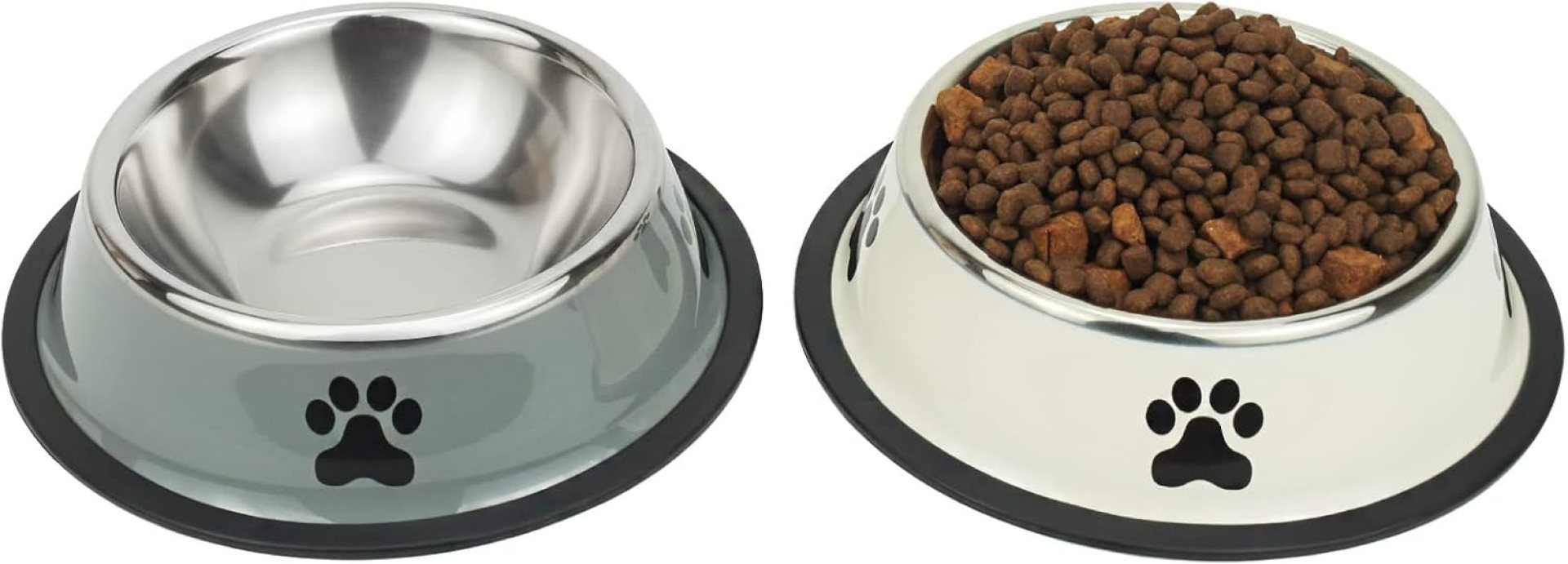 Stainless Steel Dog Bowls, Food and Water Non Slip Anti Skid Stackable Pet Puppy Dishes for Small, Medium and Large Dogs (2 Pack) Stainless Steel Dog Bowls, Food and Water Non Slip Anti Skid Stackable Pet Puppy Dishes for Small, Medium and Large Dogs (2 Pack)