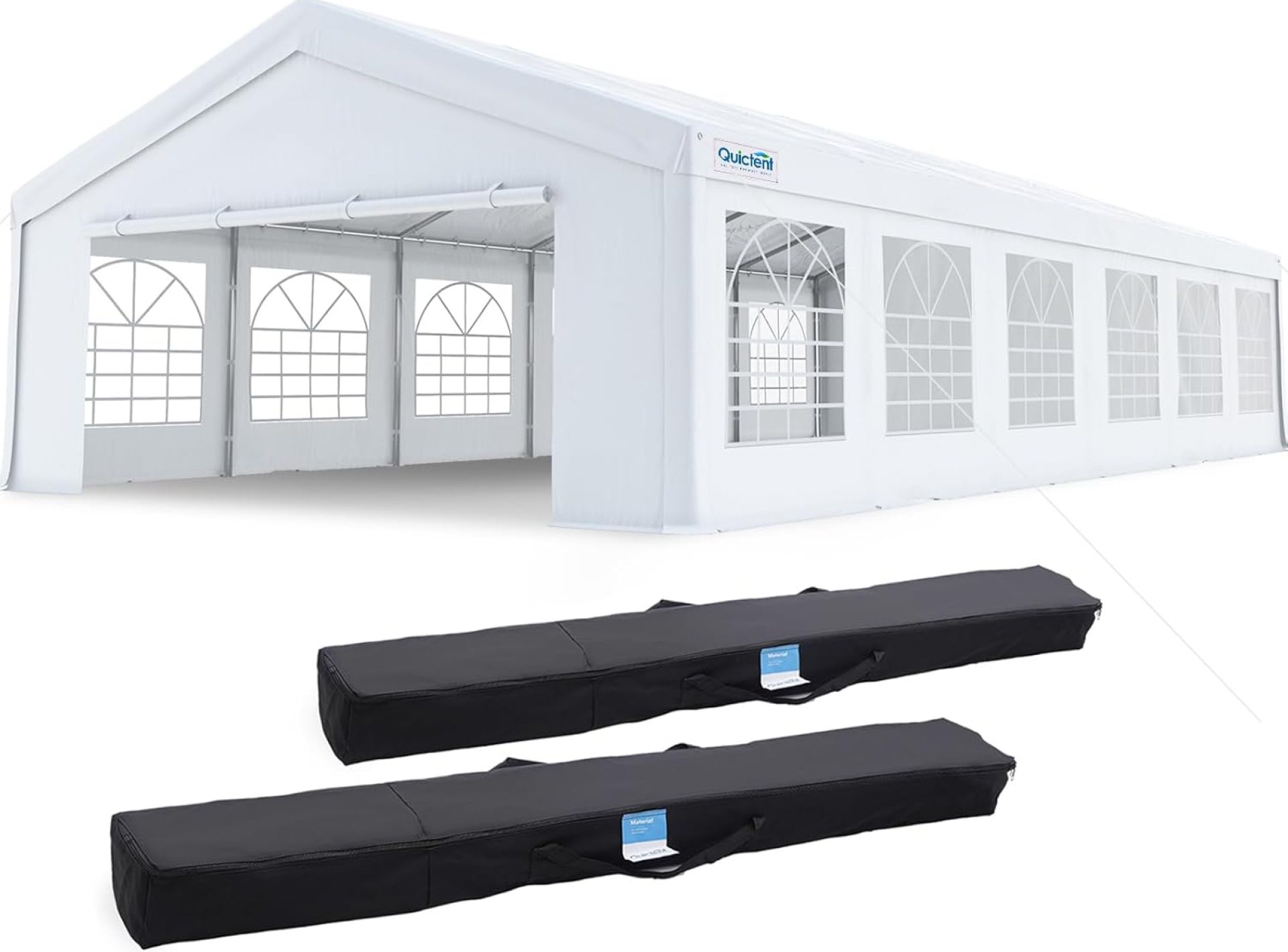 Quictent 20x40ft Party Tent Heavy Duty Outdoor Canopy Tent Carport Wedding Event Shelter BBQ Wedding Tents for Parties with Storage Bags(Church) Quictent 20x40ft Party Tent Heavy Duty Outdoor Canopy Tent Carport Wedding Event Shelter BBQ Wedding Tents for Parties with Storage Bags(Church)