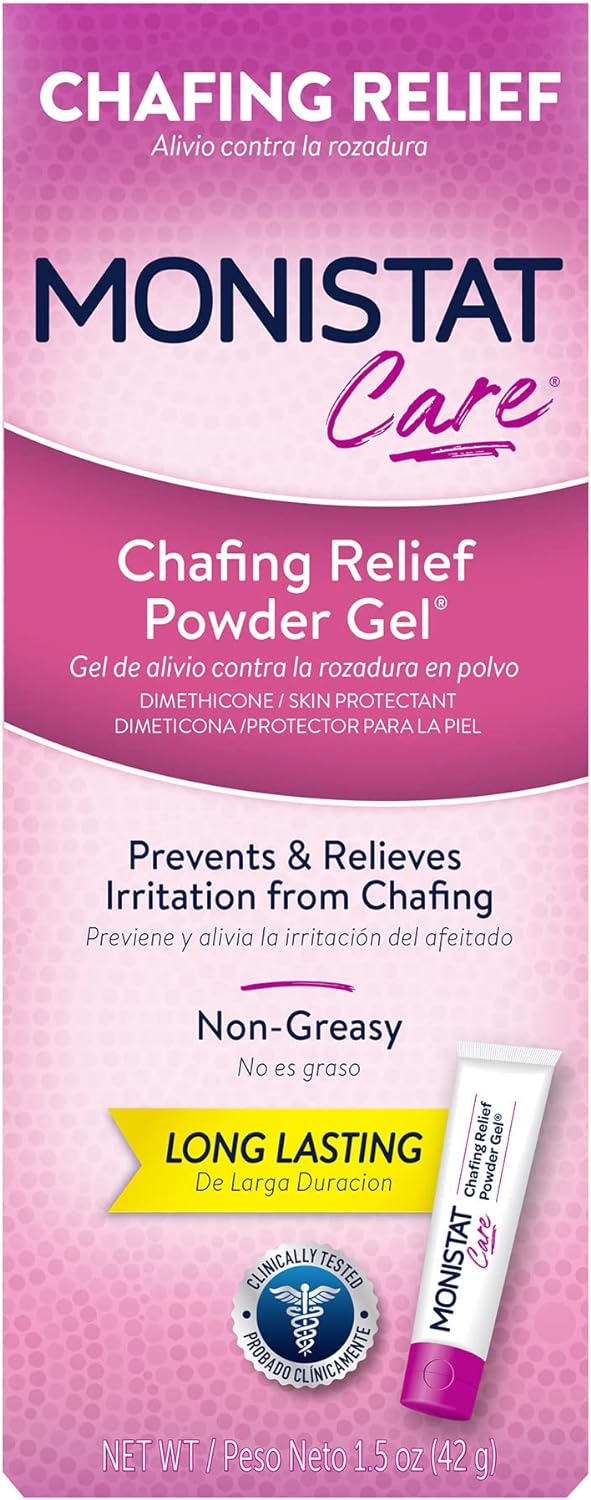 Monistat Chafing Relief Powder Gel, Anti-Chafe Protection, Fragrance Free Chafing Gel, 1.5 Oz, 1 Pack Monistat Chafing Relief Powder Gel, Anti-Chafe Protection, Fragrance Free Chafing Gel, 1.5 Oz, 1 Pack