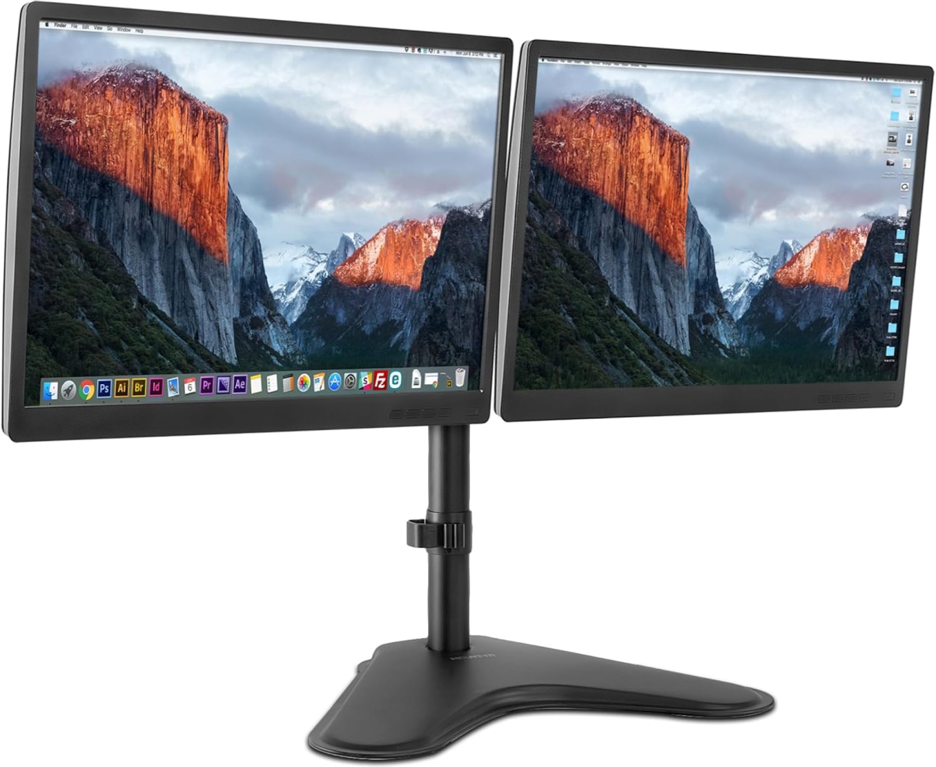 Mount-It! Dual Monitor Stand for Desk – Double Monitor Mount for 2 Screens up to 32 Inch and 17 Lbs – Free-Standing Base Swivel, Tilt, Rotates 360 Adjustable Arms – VESA Compatible High Grade Steel Mount-It! Dual Monitor Stand for Desk – Double Monitor Mount for 2 Screens up to 32 Inch and 17 Lbs – Free-Standing Base Swivel, Tilt, Rotates 360 Adjustable Arms – VESA Compatible High Grade Steel