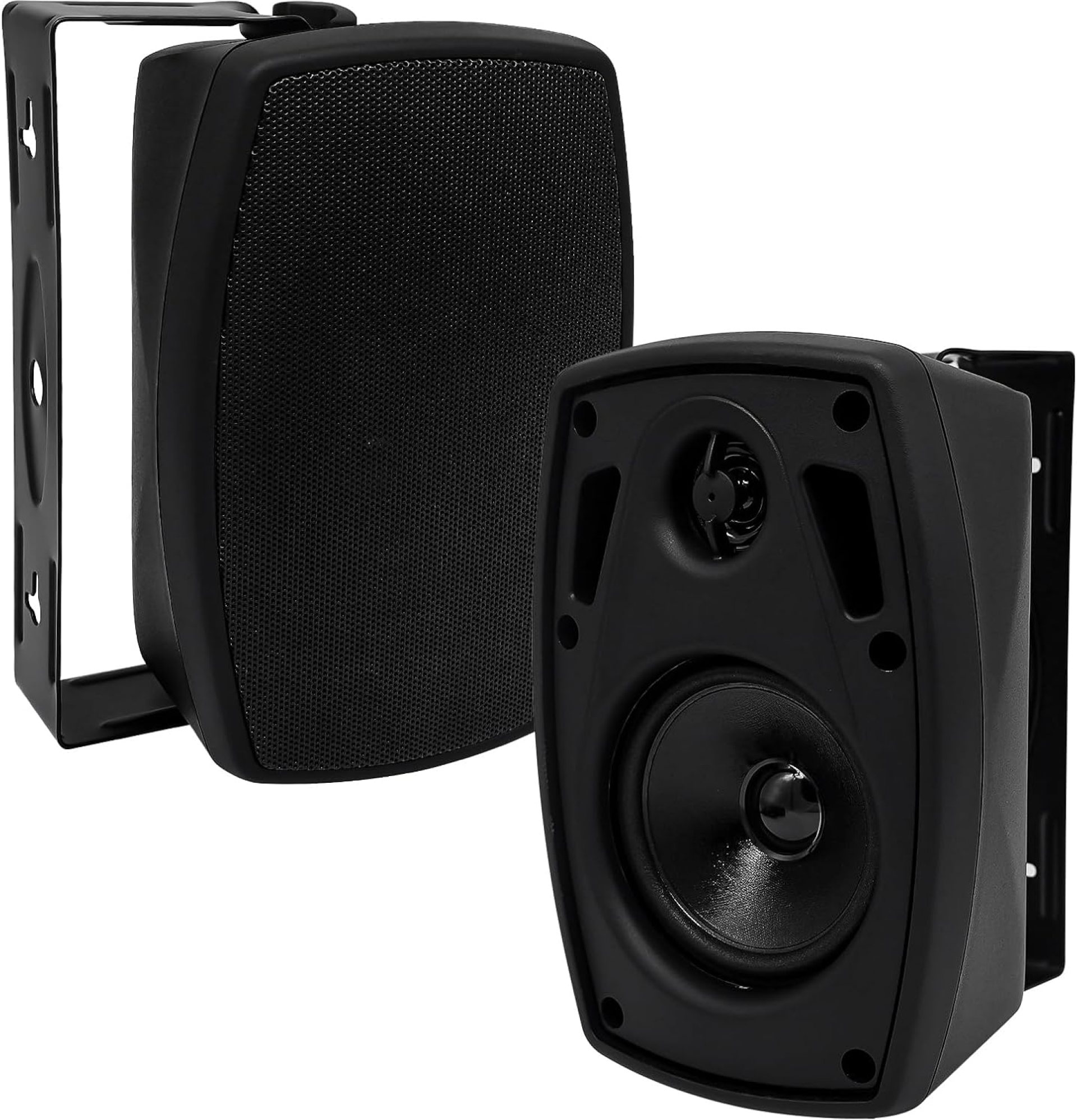 4 Inch Outdoor Waterproof Wall Mount Speakers – Bluetooth 5.3, for Patio, Pool, Garden,Waterproof, Weatherproof Design, IIndoor and Outdoor use (Pair Black) 4 Inch Outdoor Waterproof Wall Mount Speakers – Bluetooth 5.3, for Patio, Pool, Garden,Waterproof, Weatherproof Design, IIndoor and Outdoor use (Pair Black)