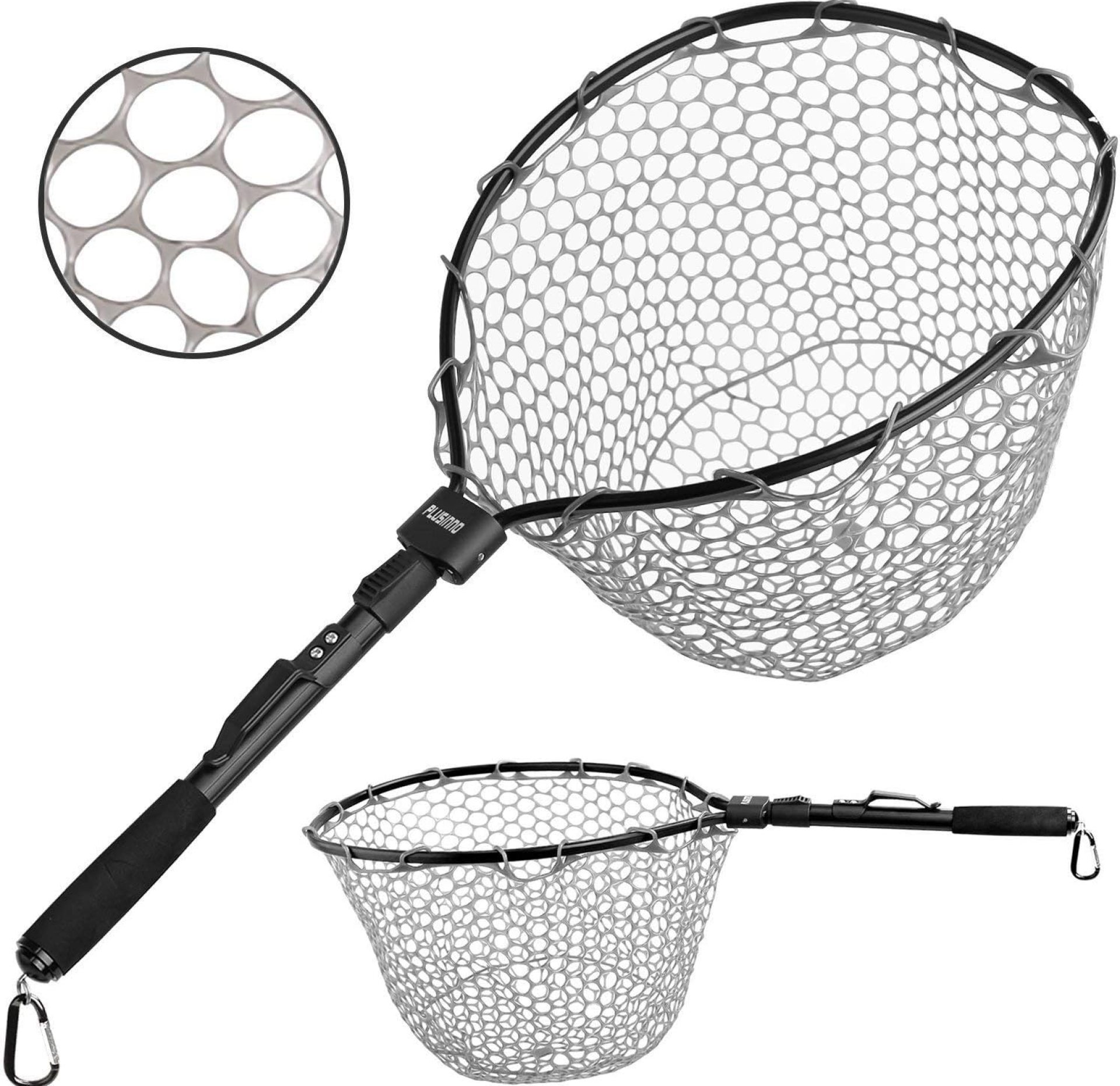 PLUSINNO Fly Fishing Net, Bass Trout Landing Net, Folding Fishing Nets Fresh Water, Safe Fish Catching or Releasing PLUSINNO Fly Fishing Net, Bass Trout Landing Net, Folding Fishing Nets Fresh Water, Safe Fish Catching or Releasing