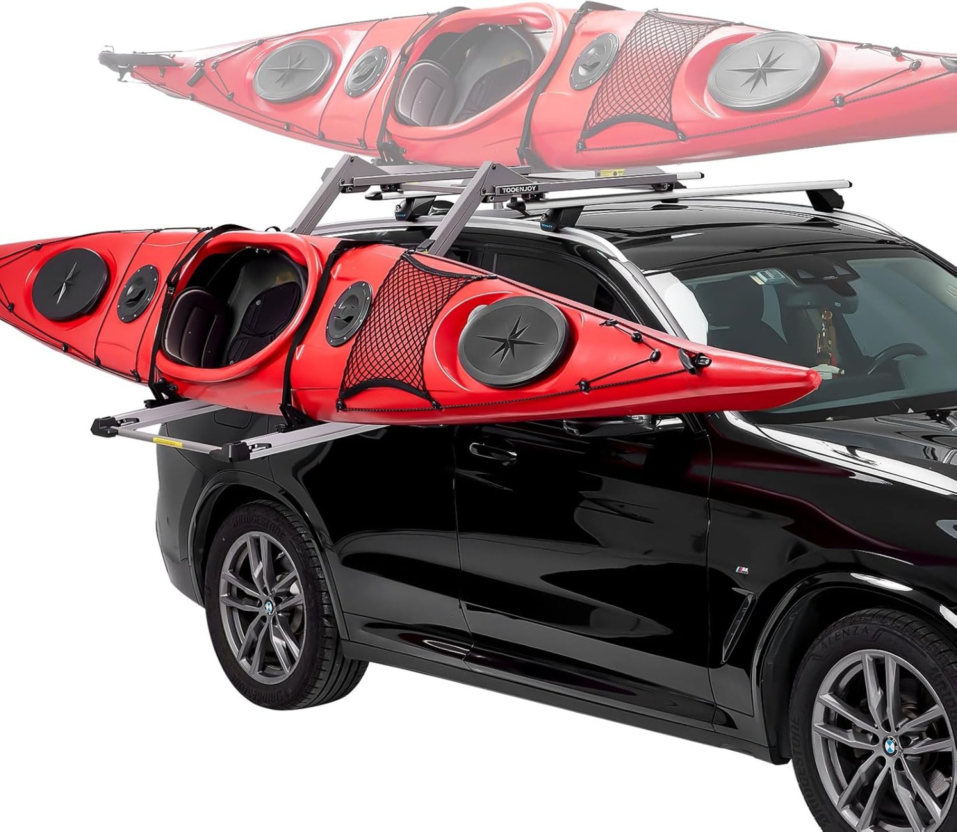 TOOENJOY Heavy-Duty Kayak Lift Assist Roof Rack, 100 LBS Capacity Kayak Canoe Rooftop Loader, Elevating Assist System for Easy Loading TOOENJOY Heavy-Duty Kayak Lift Assist Roof Rack, 100 LBS Capacity Kayak Canoe Rooftop Loader, Elevating Assist System for Easy Loading