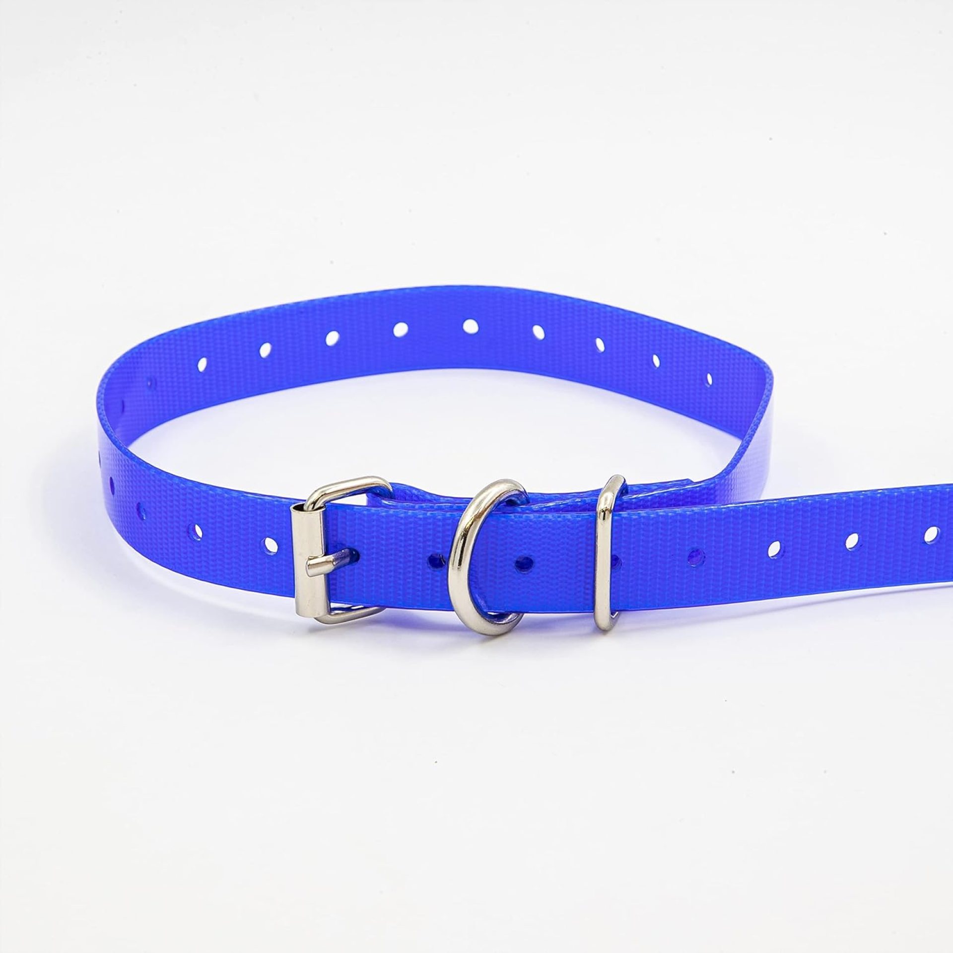 TrainPro 27 ½” X ¾” Replacement Dog Collar Strap Band w/Double Buckle Loop – All Brands Pet Training Bark, Shock, e-Collars and Fences. Wide Variety of Bold Standard Colors and Reflective Choices. TrainPro 27 ½” X ¾” Replacement Dog Collar Strap Band w/Double Buckle Loop – All Brands Pet Training Bark, Shock, e-Collars and Fences. Wide Variety of Bold Standard Colors and Reflective Choices.