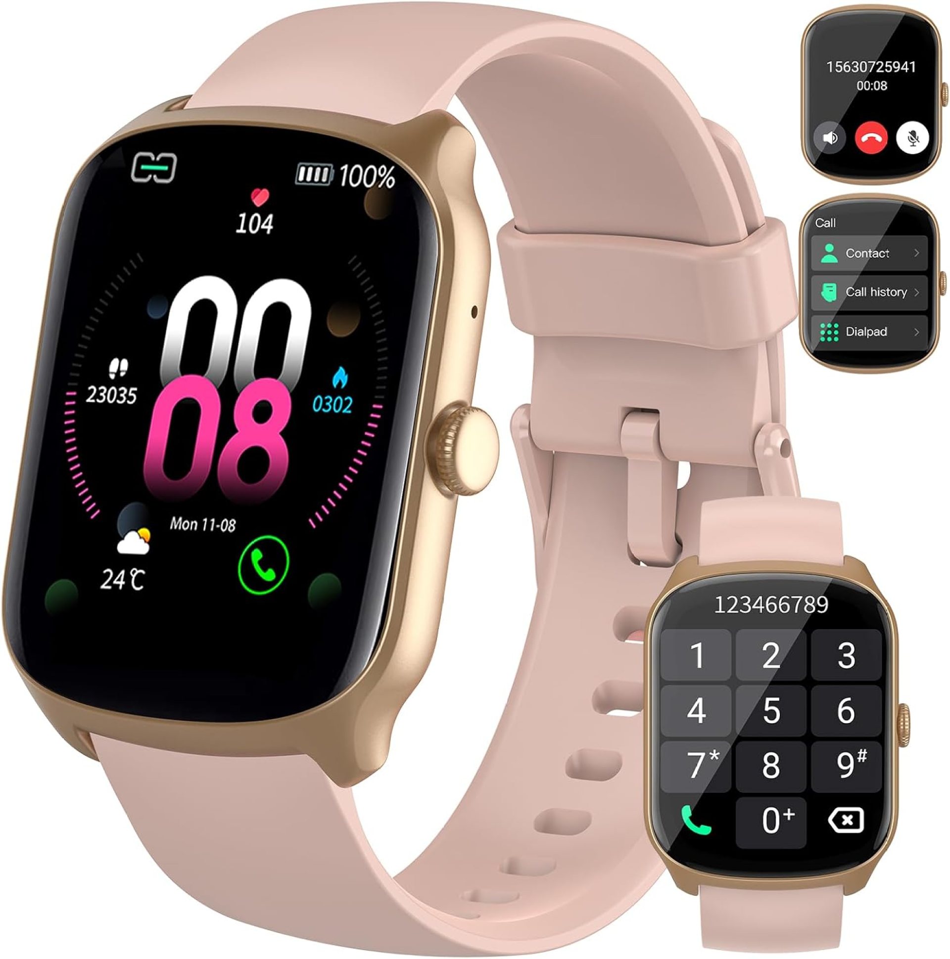 Smart Watch for Men Women (Dial/Answer Calls), 1.95″HD Curved Screen Smartwatch, Heart Rate/Sleep Monitor Fitness Watches, 112+ Sports Modes Activity Trackers, IP68 Waterproof Watch for Android iOS Smart Watch for Men Women (Dial/Answer Calls), 1.95″HD Curved Screen Smartwatch, Heart Rate/Sleep Monitor Fitness Watches, 112+ Sports Modes Activity Trackers, IP68 Waterproof Watch for Android iOS