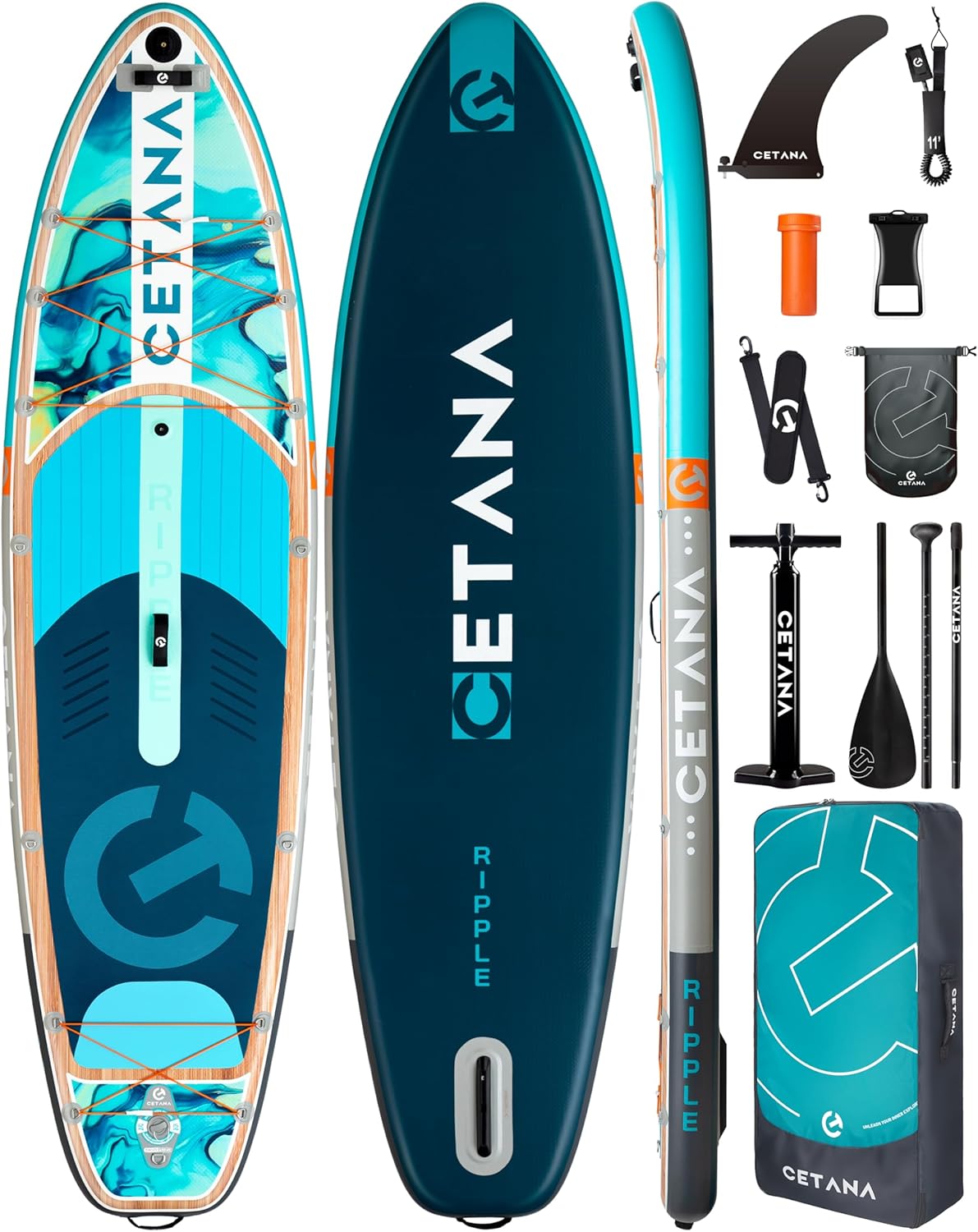 CETANA 11’6×35″ Extra Wide Stand Up Paddle Board for Adults & Youth, 400lb Capacity Inflatable Paddle Board, Sup for 2+1 Person with Removable US Fin, 100L Backpack, Floating Paddle, Safety Leash CETANA 11’6×35″ Extra Wide Stand Up Paddle Board for Adults & Youth, 400lb Capacity Inflatable Paddle Board, Sup for 2+1 Person with Removable US Fin, 100L Backpack, Floating Paddle, Safety Leash