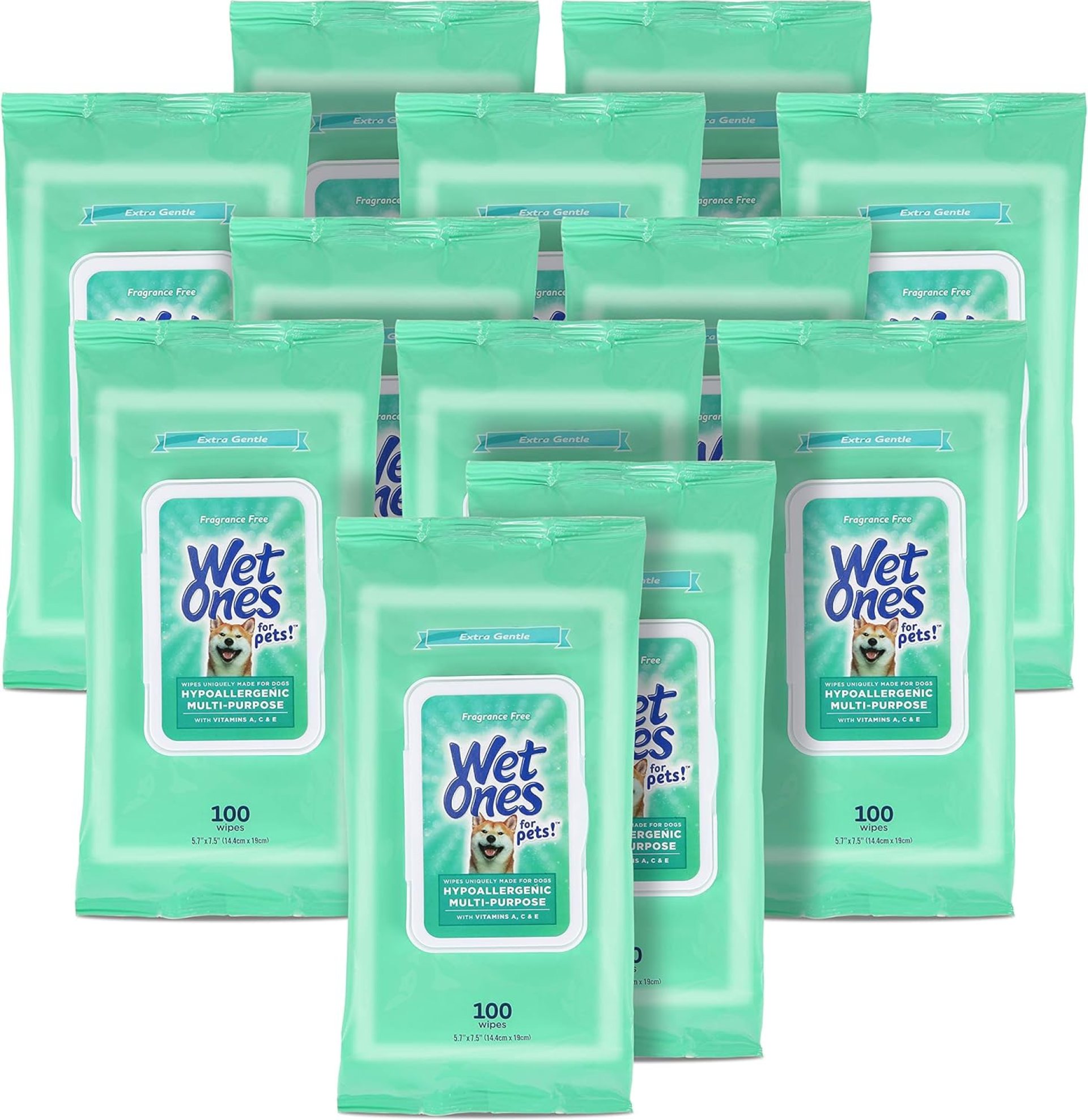 Wet Ones for Pets Hypoallergenic Multi-Purpose Dog Wipes with Vitamins A, C & E, 100 ct – 12 Pack | Fragrance-Free Hypoallergenic Dog Wipes for All Dogs Wipes Multipurpose (FF14364PCS12) Wet Ones for Pets Hypoallergenic Multi-Purpose Dog Wipes with Vitamins A, C & E, 100 ct – 12 Pack | Fragrance-Free Hypoallergenic Dog Wipes for All Dogs Wipes Multipurpose (FF14364PCS12)