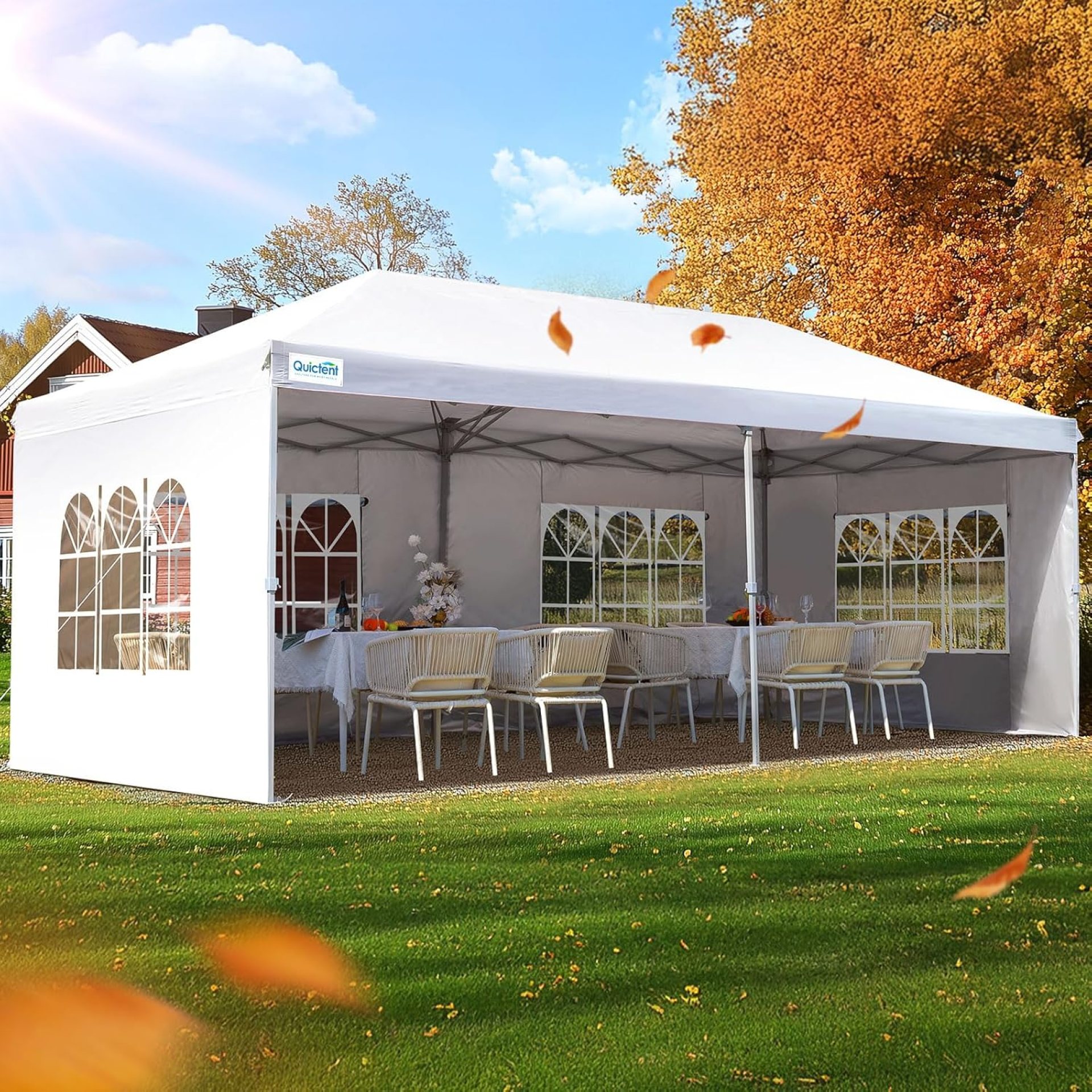 Quictent 10×20 ft Pop up Canopy with Sidewalls Easy up Canopy Tent Instant Shelter with Windows for Outdoor Event Party Quictent 10×20 ft Pop up Canopy with Sidewalls Easy up Canopy Tent Instant Shelter with Windows for Outdoor Event Party