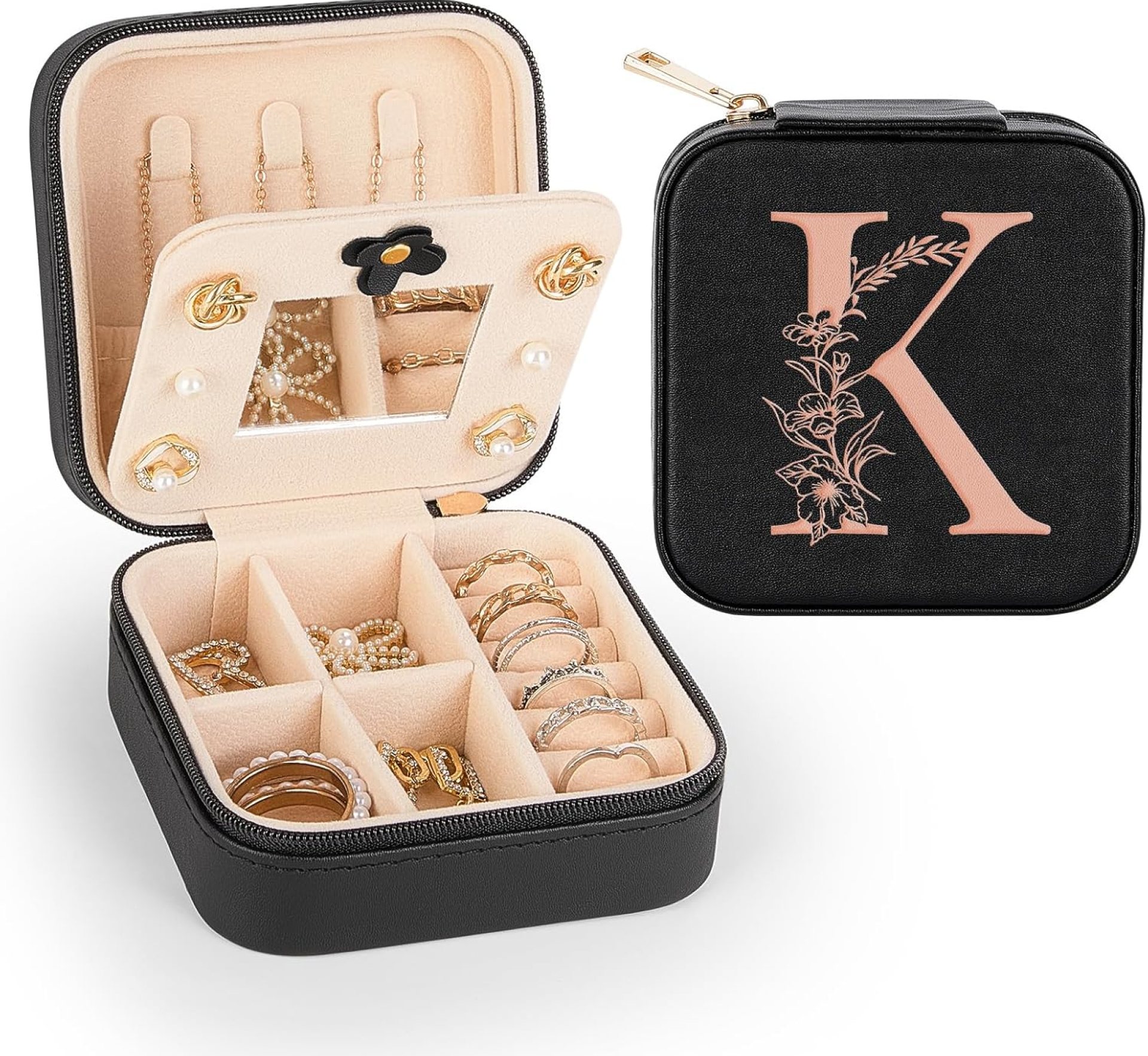 Unicorn Castle Travel Jewelry Case For Women Travel Jewelry Organizer With Mirror Jewelry Organizer Box Small Jewelry Box For Travel Essentials, K Unicorn Castle Travel Jewelry Case For Women Travel Jewelry Organizer With Mirror Jewelry Organizer Box Small Jewelry Box For Travel Essentials, K