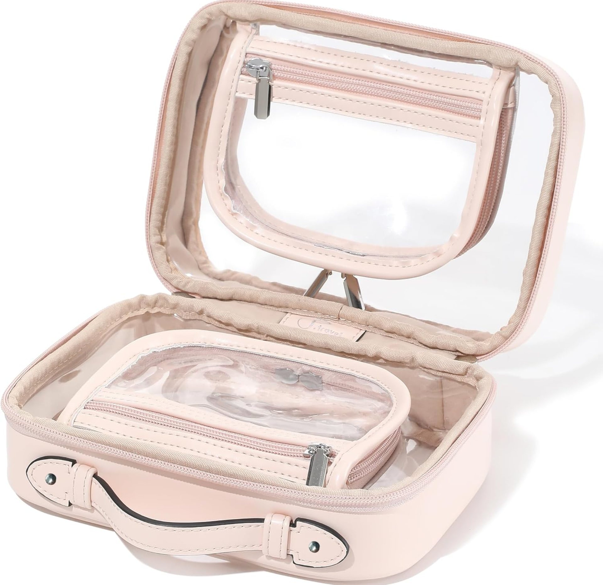 Veki Transparent Makeup Bag Travel Cosmetic Bags Case Waterproof Toiletries Bag Large Capacity Open Storage Bags Organizer With Zipper, Portable Make Up Organizer for Women and Girls Veki Transparent Makeup Bag Travel Cosmetic Bags Case Waterproof Toiletries Bag Large Capacity Open Storage Bags Organizer With Zipper, Portable Make Up Organizer for Women and Girls