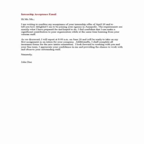 How to Accept an Internship Offer Over Email How to Accept an Internship Offer Over Email