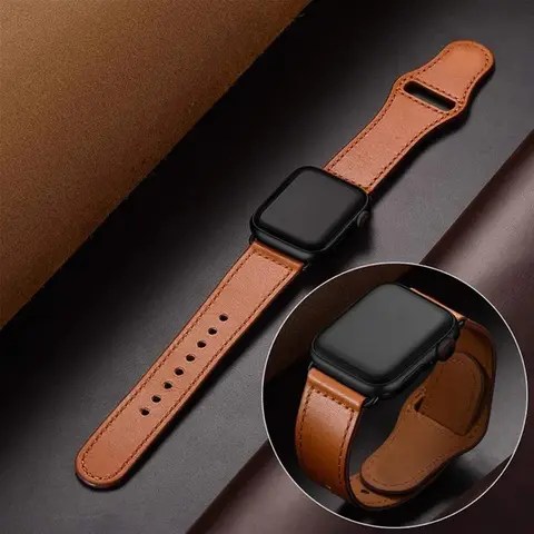 Apple 시계 밴드 용 가죽 스트랩 44mm 45mm 41mm 40mm 49mm 42mm 38mm 45 44mm correa 팔찌 iWatch 시리즈 3 4 6 SE 7 8 ultra