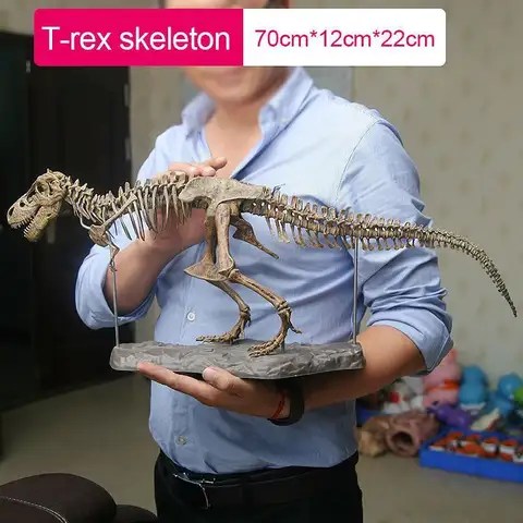 대형 DIY 공룡 해골 장난감 장식 시뮬레이션 T-Rex 모델 Jurassi 조립 해골 공원 어린이를위한 화석 드래곤 소년