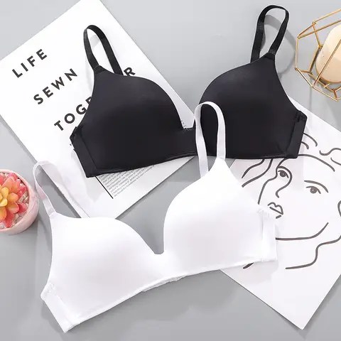 여성 원활한 브래지어 섹시한 와이어 없음 속옷을 밀어 여자 학생 통기성 얇은 10 색 브래지어 여성의 브래지어 통기성 모여