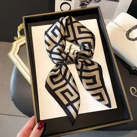 패션 럭셔리 브랜드 70cm 실크 스퀘어 스카프 여성 새틴 넥타이 여성 헤어 두건 머리 스카프 목도리 랩 Hijab Echarpe