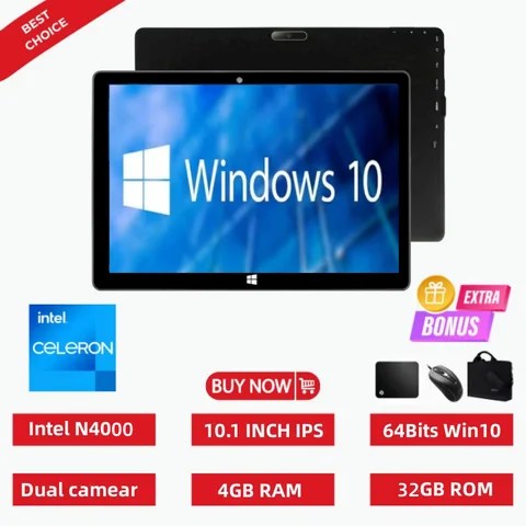큰 판매 Max111 10.1 인치 Intel N4000 CPU 64Bit Windows 10 태블릿 4GBDDR-RAM 32GB ROM USB 3.0 1280 x 800IPS HDMI