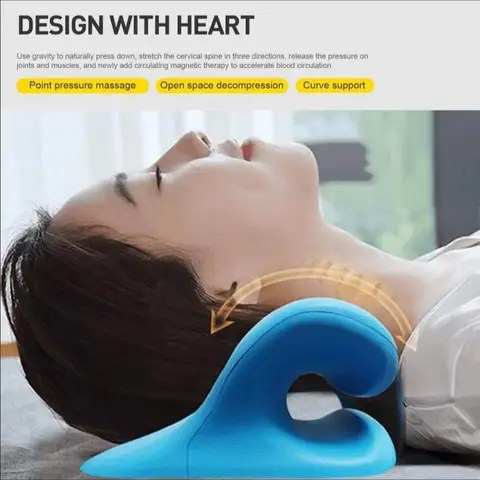 경추 목 어깨 스트레처, 마사지 베개 견인 장치, 근육 이완, 통증 완화, 경추 교정