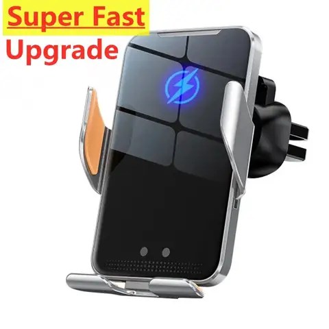 AliExpress Collection 차량용 무선 충전기 자동 마운트 휴대폰 거치대 스탠드, 아이폰 14, 13, 12, X, 삼성, 샤오미, 적외선 유도, 15W 고속 충전