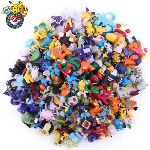 24-144 Pcs 포켓몬 액션 피규어 2-3CM 반복되지 않는 미니 피규어 모델 장난감 피카추 애니메이션 키즈 수집 인형 생일 선물