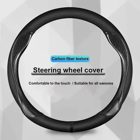 For LINCOLN Carbon Fiber Steering Wheel Cover Fit Aviator Mkc Mkz Nautilus Corsair Navigator Continental MKX MKT Town Car For LINCOLN Carbon Fiber Steering Wheel Cover Fit Aviator Mkc Mkz Nautilus Corsair Navigator Continental MKX MKT Town Car