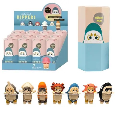 소니 엔젤 HIPPERS & Mufusand 고양이 Fushandi 파티 시리즈 블라인드 박스, 트렌디 놀이 장식, 창의적인 어린이 생일 크리스마스 선물