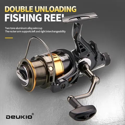 DEUKIO 3000-6000 금속 스풀 지그 트롤링 장거리 캐스팅 및 바닷물 서핑 큰 바다 더블 드래그 스피닝 낚시 릴