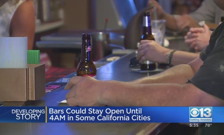 Các quán bar có thể mở cửa đến 4 giờ sáng tại một số thành phố ở California Các quán bar có thể mở cửa đến 4 giờ sáng tại một số thành phố ở California