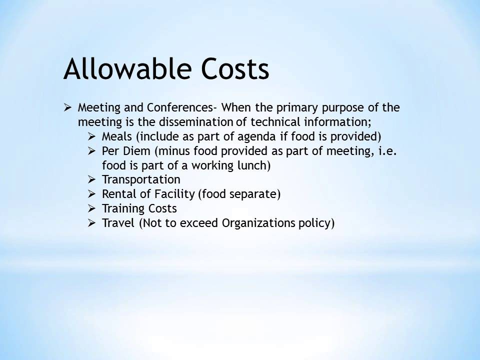 Are Permits Allowable Costs in Federal Contracts? Are Permits Allowable Costs in Federal Contracts?