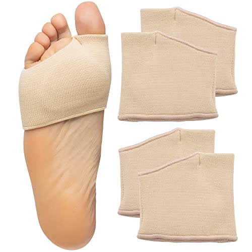 ZenToes Metatarsal Pads for Men and Women – Ball of Foot Pain Relief Cushions for Sesamoiditis, Metatarsalgia, Morton’s Neuroma – 2 Pairs Fabric Sleeves with Gel Inserts (Small, Beige) ZenToes Metatarsal Pads for Men and Women – Ball of Foot Pain Relief Cushions for Sesamoiditis, Metatarsalgia, Morton’s Neuroma – 2 Pairs Fabric Sleeves with Gel Inserts (Small, Beige)