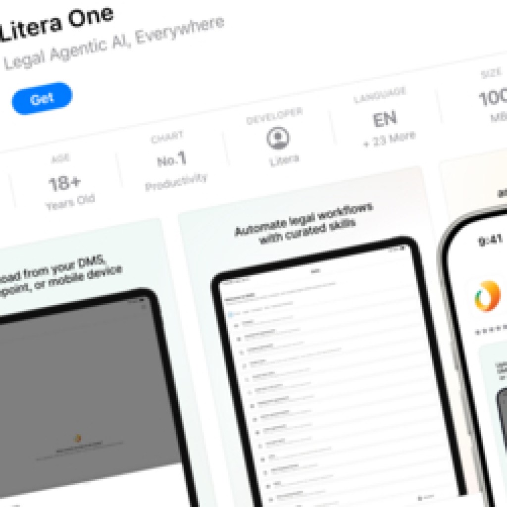 Litera launches Litera One mobile app, bringing agent AI to lawyers wherever they work Litera launches Litera One mobile app, bringing agent AI to lawyers wherever they work