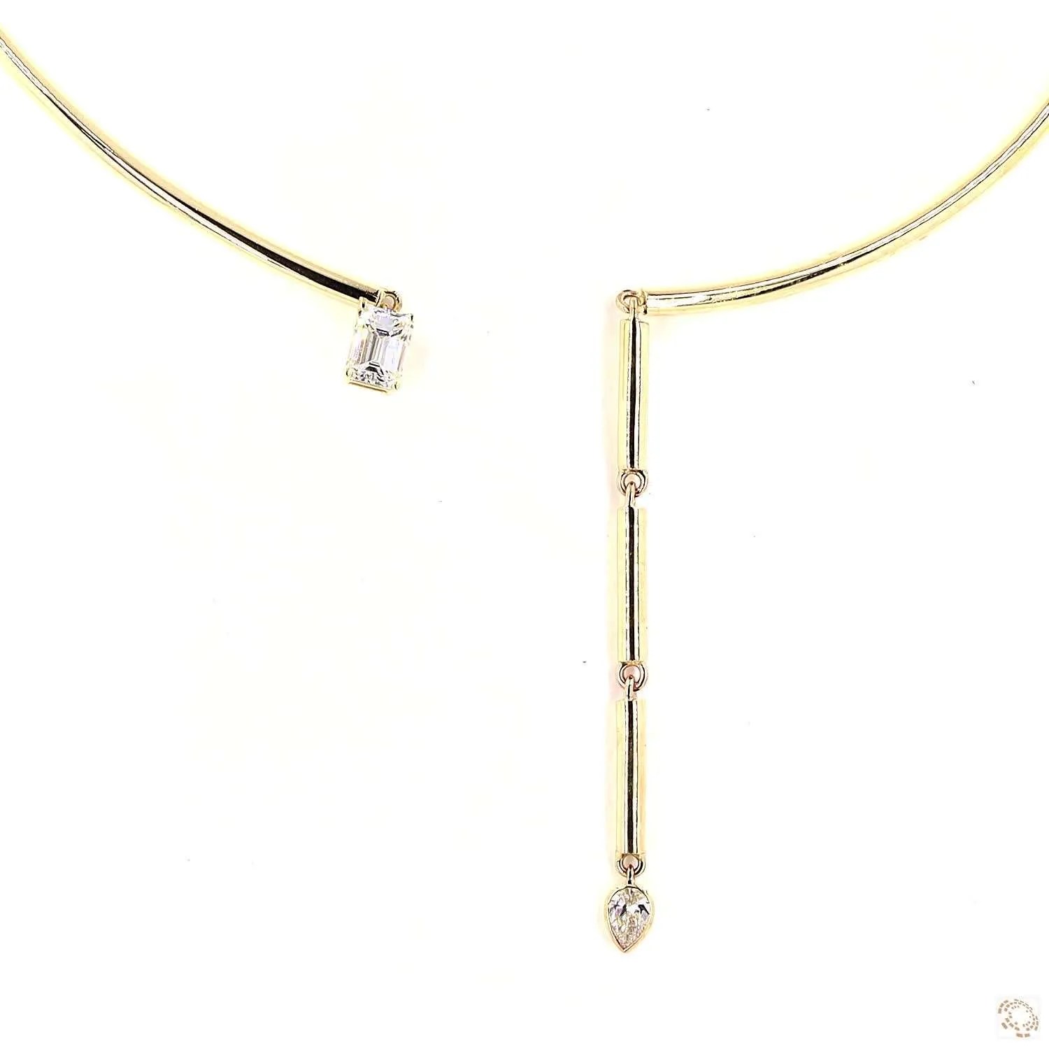 Omega Chain Toi et Moi Diamond Necklace | Vow + Vine