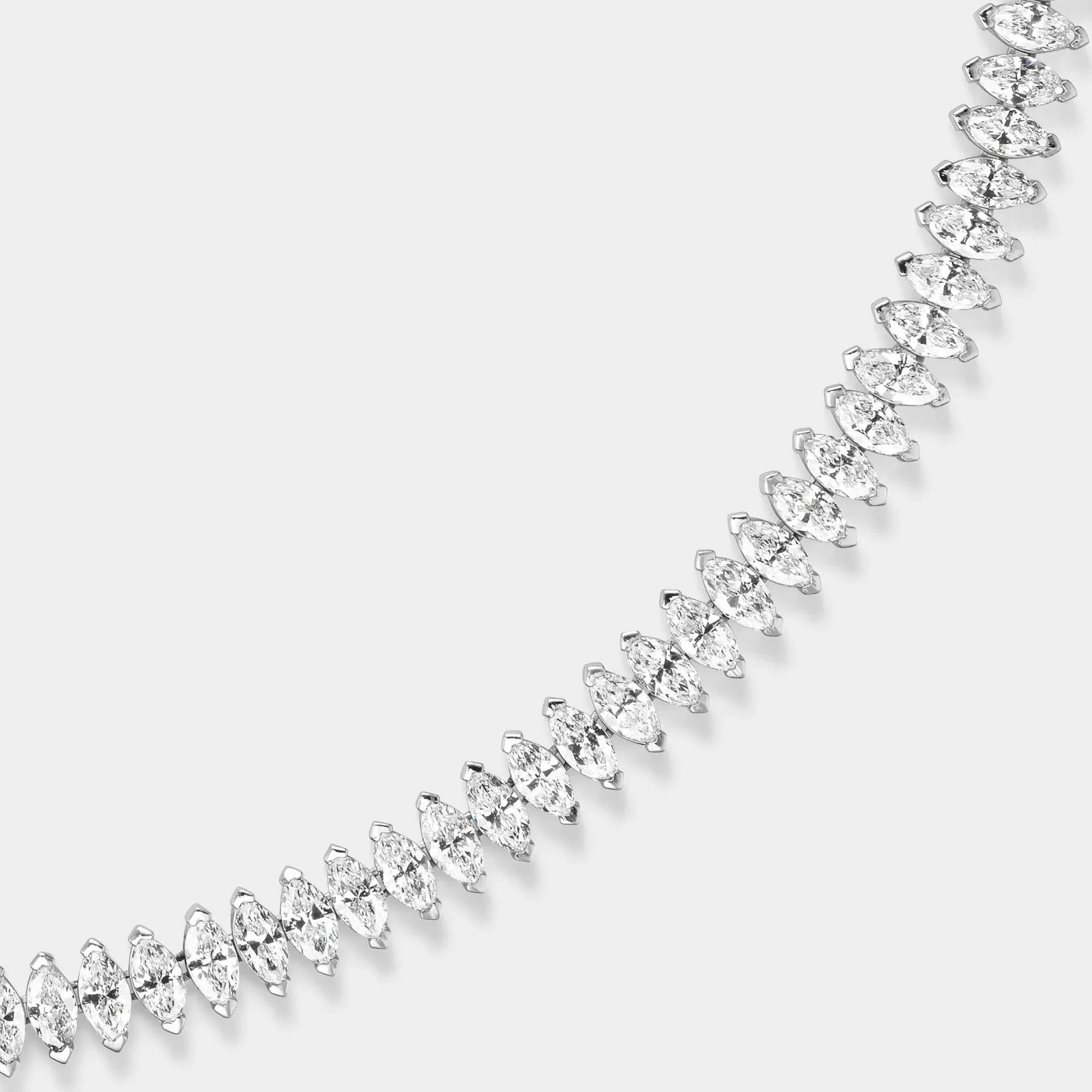 Marquise Diamond Tennis Necklace | Vow + Vine
