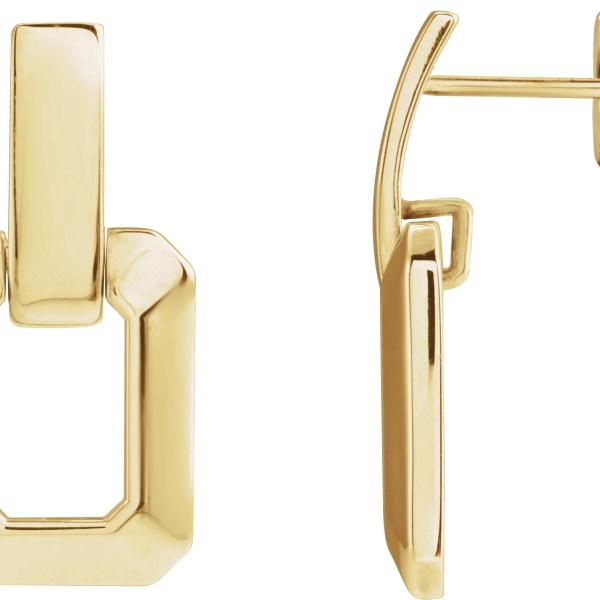 Geometric Drop Earrings – 14K Yellow Gold | Vow + Vine Geometric Drop Earrings – 14K Yellow Gold | Vow + Vine