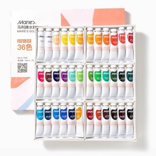 신한 수채 그림 13색 18색 20색 24색 수채화물감, 12ml
