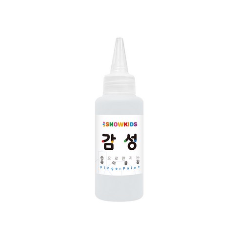 감성물감 70ml 낱색 스노우키즈 핑거페인트 유아물감 촉감놀이 미술놀이 물감놀이, 1개, 감성물감 70ml 흰색, 상세 설명 참조, 전체색:흰색