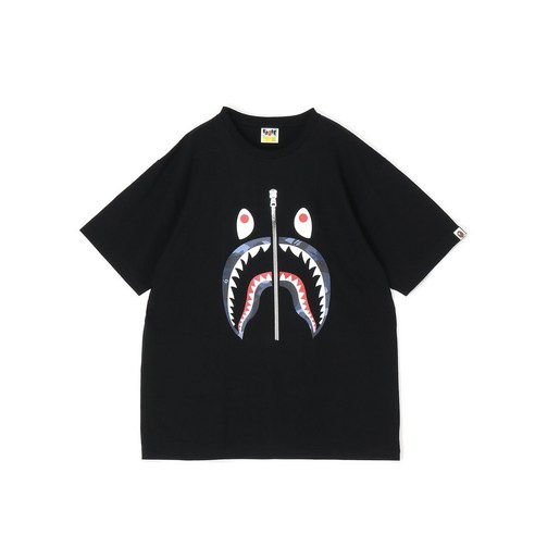 A BATHING APE 베이프 남성 데일리 캐주얼 상의 컬러 카모 샤크 티셔츠