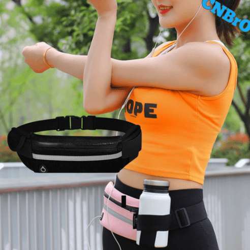 씨앤브로 초경량 핸드폰 방수 러닝 벨트, 블랙
