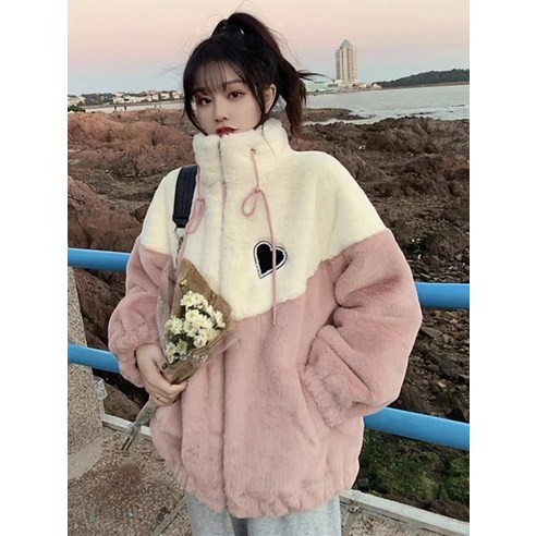 융털 도톰 스웨이드 맨투맨 추동복 중고등학교 패딩 점퍼