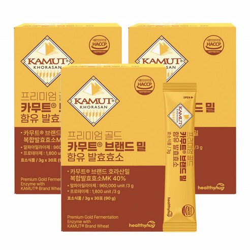 우디니 리얼 카무트효소 30포 1박스 역가수치 60만이상 100% 브랜드밀 곡물발효효소, 60g, 1개