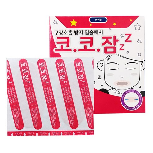 코코잠 구강호흡 방지 입술패치 36매입, 4개