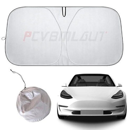 PCVBMLAUT Car Windshield Sun Shade Compatible with Tesla Model 3 Y X S Interior Reflector Sunshade