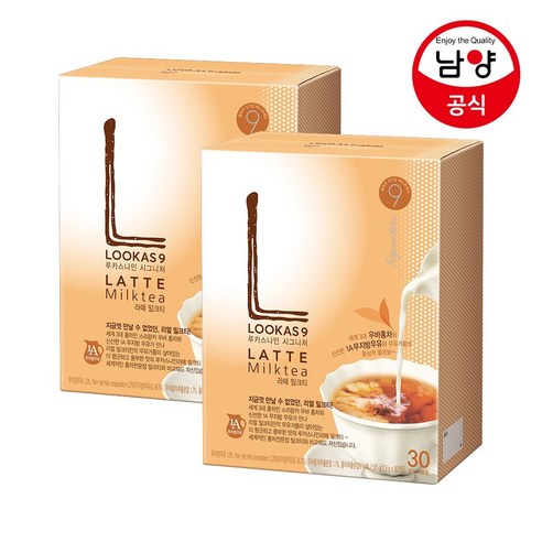 루카스나인 시그니처 밀크티 라떼 30T X 2개 (총 60T), 30개입