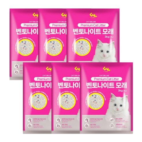 씨엔앨 벤토나이트 고양이 모래, 4L, 12개