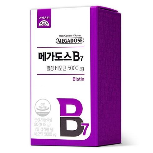 고려은단 메가도스B7 활성 비오틴, 1통, 1개