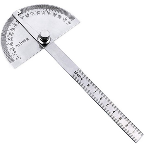 OON 스테인레스 분도기 100mm, 1개
