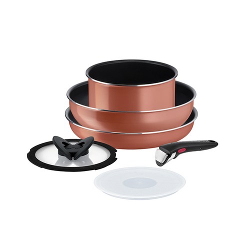 테팔 매직핸즈 엑스엘 포스 레드코랄 볶음팬 멀티 6P (프라이팬 26cm + 볶음팬 26cm + 편수냄비 18cm + 유리뚜껑 18cm + 밀폐뚜껑 18cm + 분리형 손잡이), 단일수량
