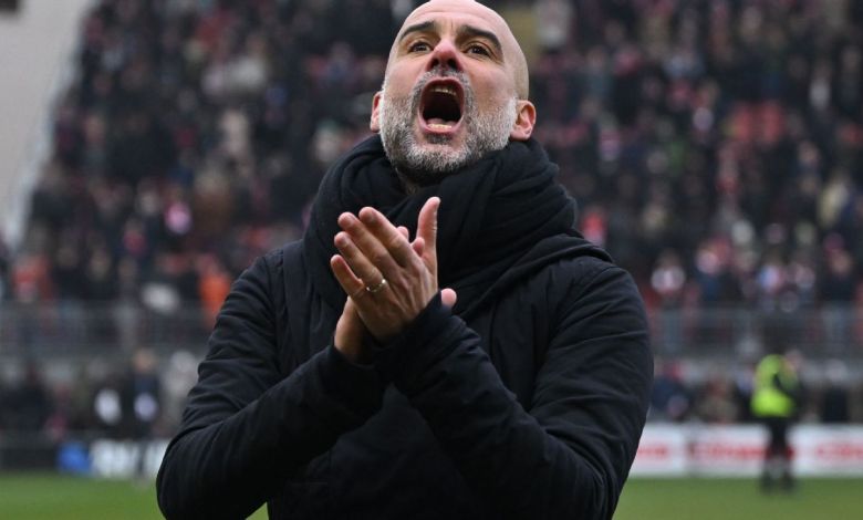 Man City’s Pep Guardiola pokes fun at ‘sacked’ chants in FA Cup win Man City’s Pep Guardiola pokes fun at ‘sacked’ chants in FA Cup win