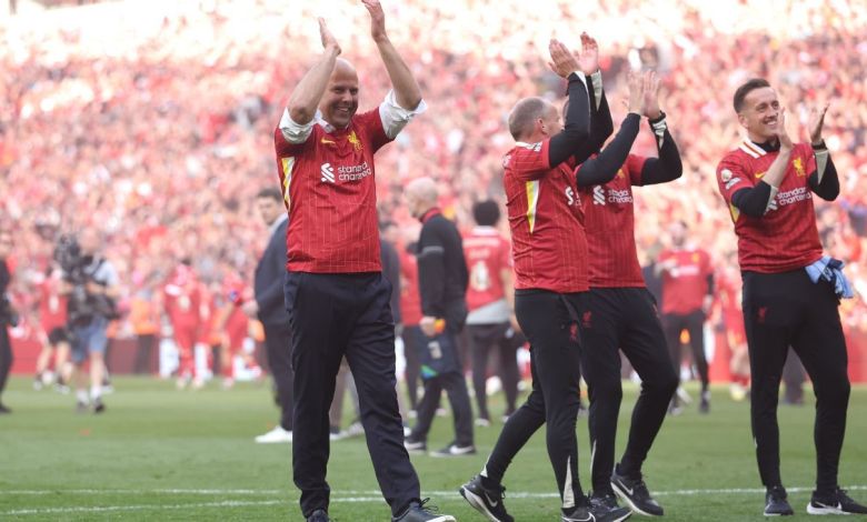 Arne Slot makes Jürgen Klopp tribute after Liverpool title win Arne Slot makes Jürgen Klopp tribute after Liverpool title win